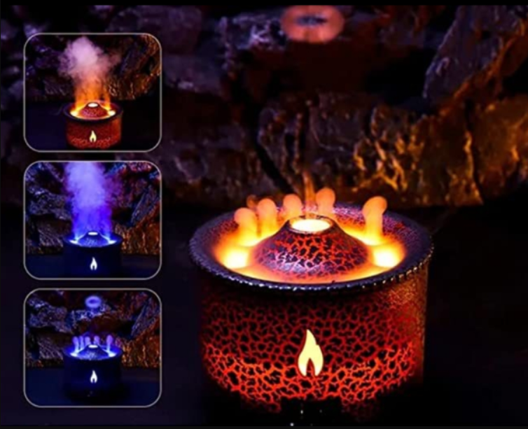 Lumea Volcano Flame Diffuser — Aromatherapy, Humidifier & Ambient Light