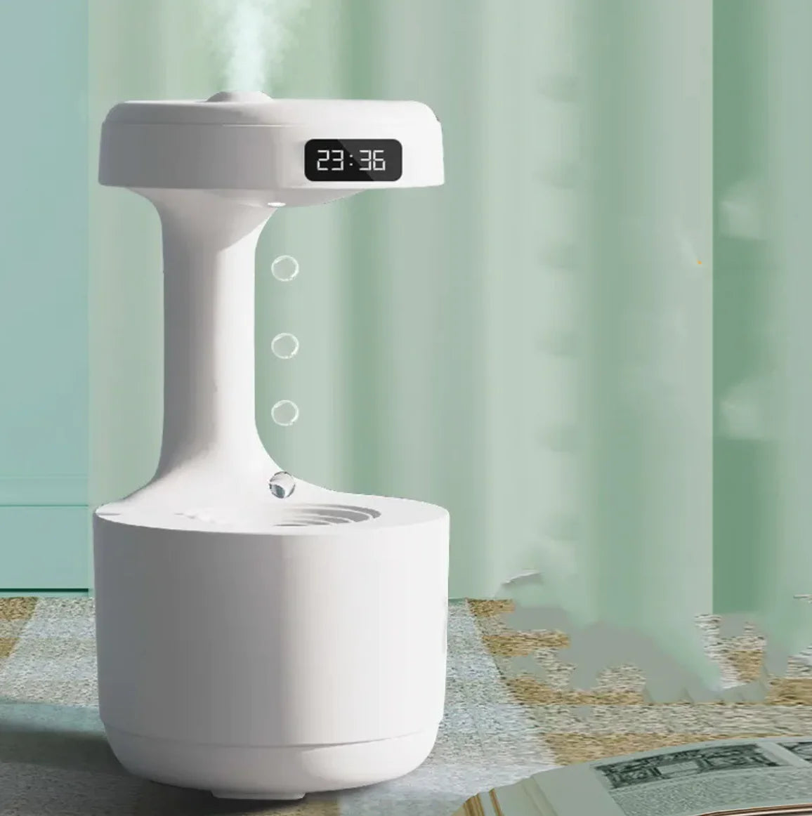 Lumea Anti-Gravity Humidifier with Clock & Aroma Diffuser